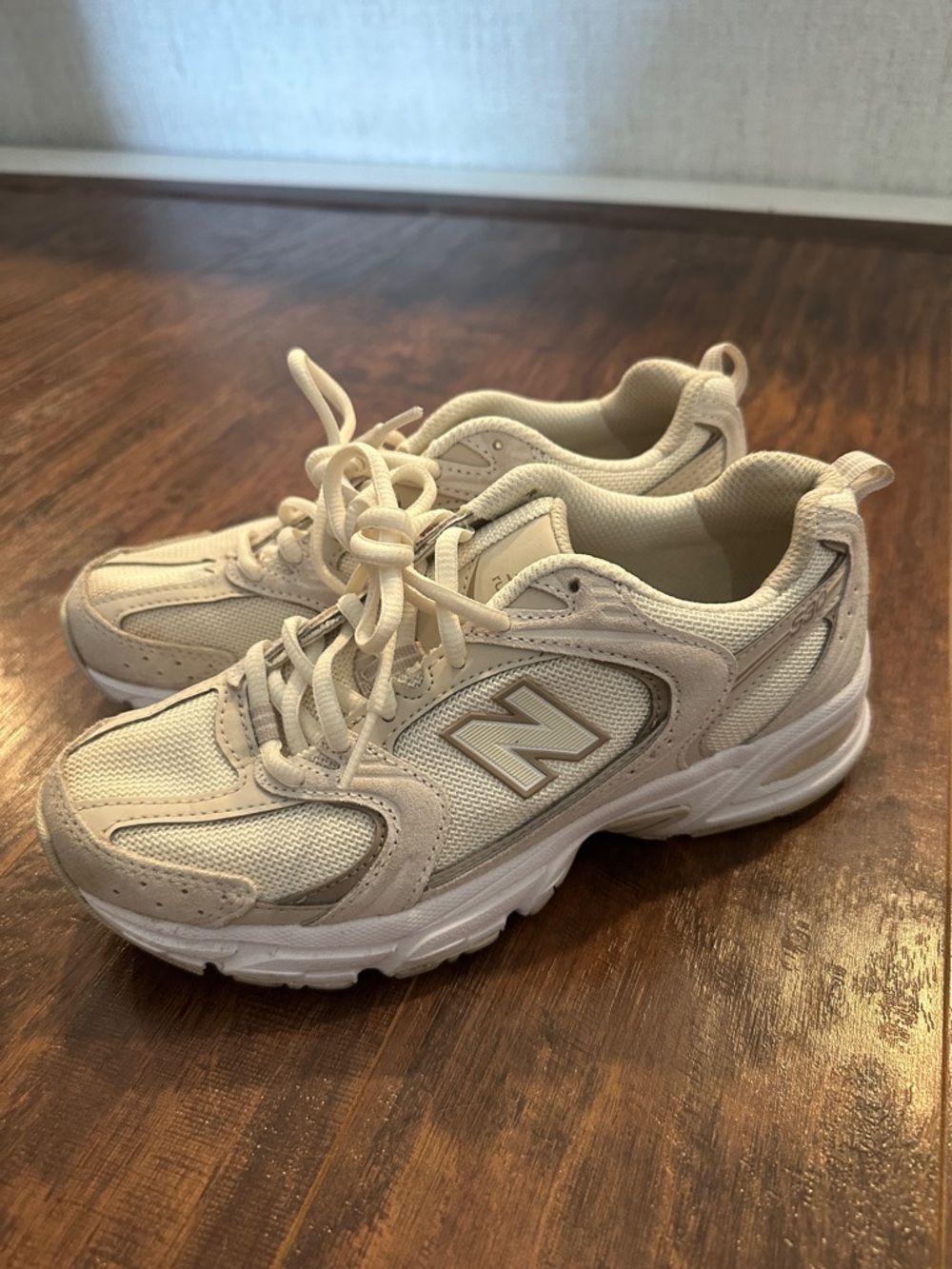 New Balance Cream Beige Running Sneakers